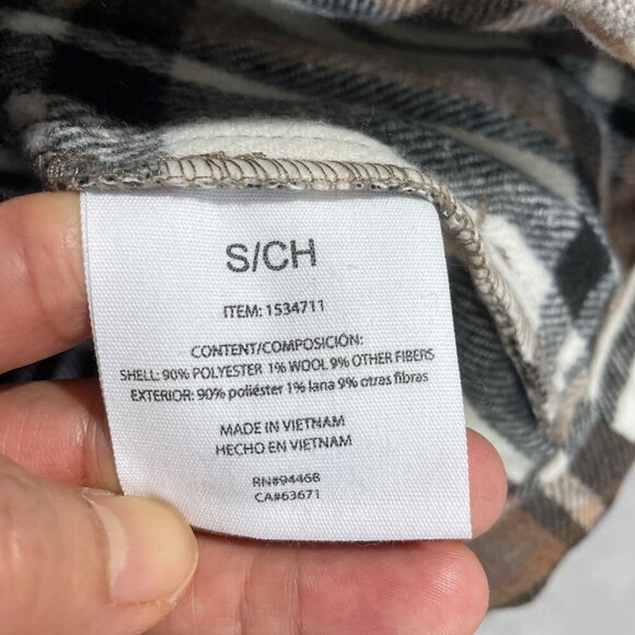 NEW Hfx Women's S Plaid Flannel Shacket S Snap Button - Picture 5 of 9